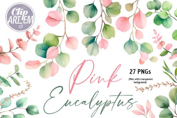 Download Eucalyptus Greenery 27 PNG Clip Art Set - Green Collection