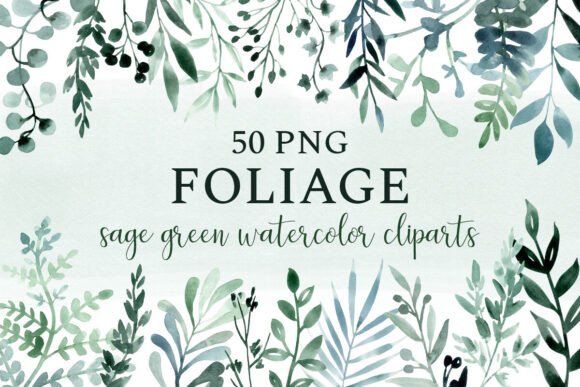 Download Leaves &amp; Foliage, Sage Greenery Clipart - Green Collection